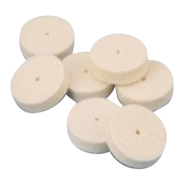 Felt Wheels Pin Hole Center Hard 3/4" x 1/8" 25/Bx