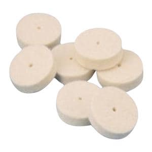 Felt Wheels Pin Hole Center Hard 1" x 1-1/8" 100/Bx