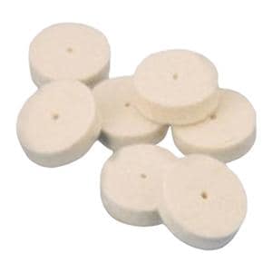 Felt Wheels Pin Hole Center Soft 1" x 1/8" 100/Bx