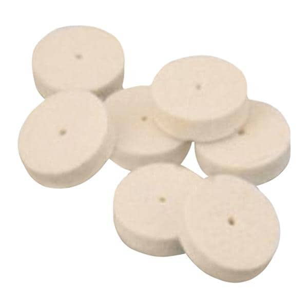 Felt Wheels Pin Hole Center Hard 5/8" x 1/8" 25/Bx