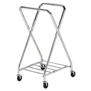 Laundry Square Chrome Plated Steel Hamper 37x19-3/4x42