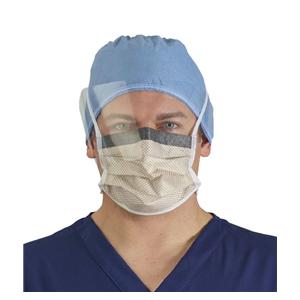 FluidShield Surgical Combination Mask / Shield ASTM 2 AntFg Orang/Blu/Clr 25/Bx