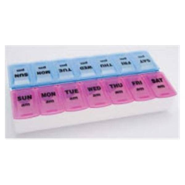 Pill Organizer Reusable Color Coded Ea