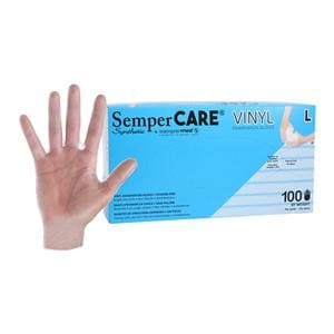 Sempercare Vinyl Exam Gloves Large Cream Non-Sterile