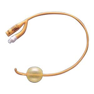 Pure Gold Tiemann 2-Way Foley Catheter Coude Tip Latex 24Fr 30cc