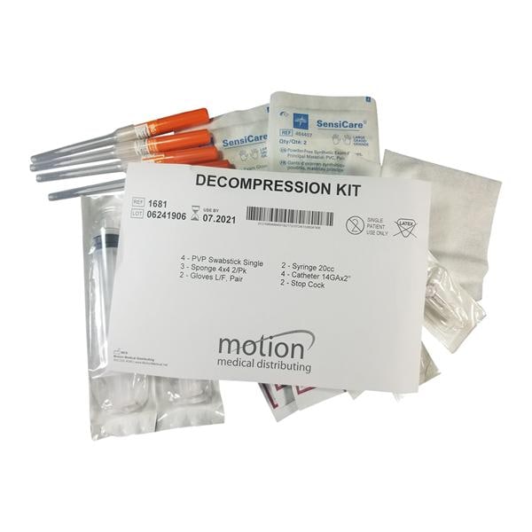 Chest Decompression Kit Disposable Ea