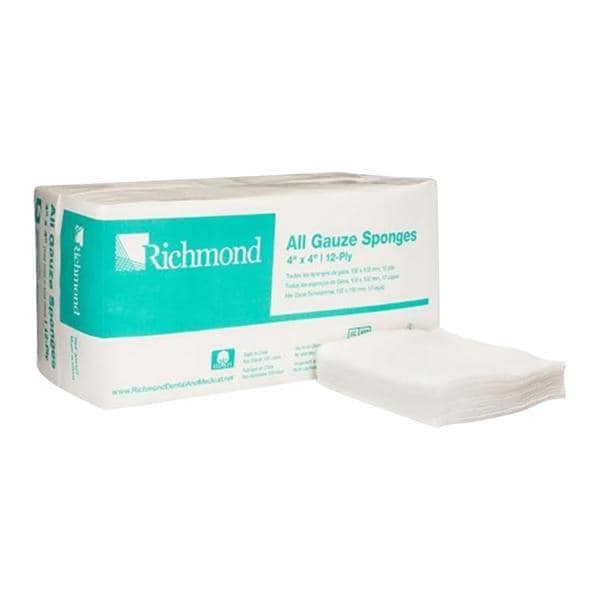 All-Gauze Cotton Gauze Sponge 4x4" 8 Ply Non-Sterile LF