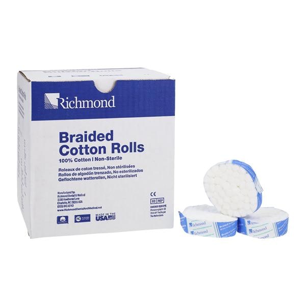 Braided Cotton Roll 0.75 in Non Sterile 1400/Bx