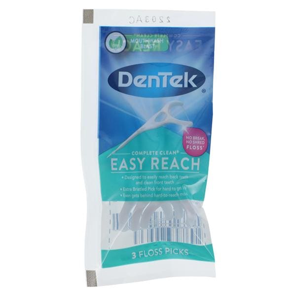 DenTek Complete Clean Floss Picks Back Teeth 3/Package Value Bag 144/Bg, 12 BG/CA