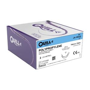 Quill Suture 2 14x14cm Polypropylene Monofilament CP-2 Clear 12/Bx