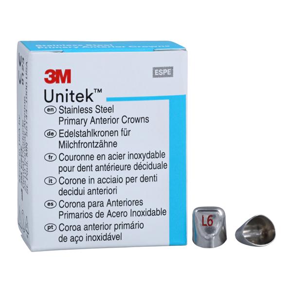 3M™ Unitek™ Stainless Steel Crowns Size 6 Prim Ant Upr Lft Ltrl Refill 5/Bx