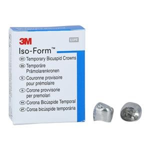 3M™ Iso-Form™ Temporary Metal Crowns Size L52 2nd LRB Replacement Crowns 5/Bx