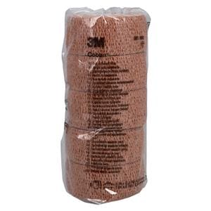 Coban Wrap Bandage Elastic 1"x5yd Tan Non-Sterile 5/Pk, 6 PK/CA