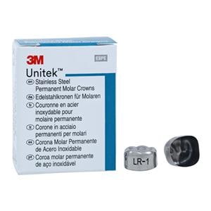 3M™ Unitek™ Stainless Steel Crowns Size 1 1st Perm LRM Replacement 5/Bx