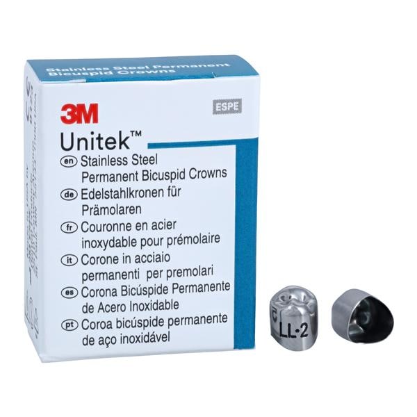 3M™ Unitek™ Stainless Steel Crowns Size 2 1st Perm LLB Replacement Crowns 5/Bx