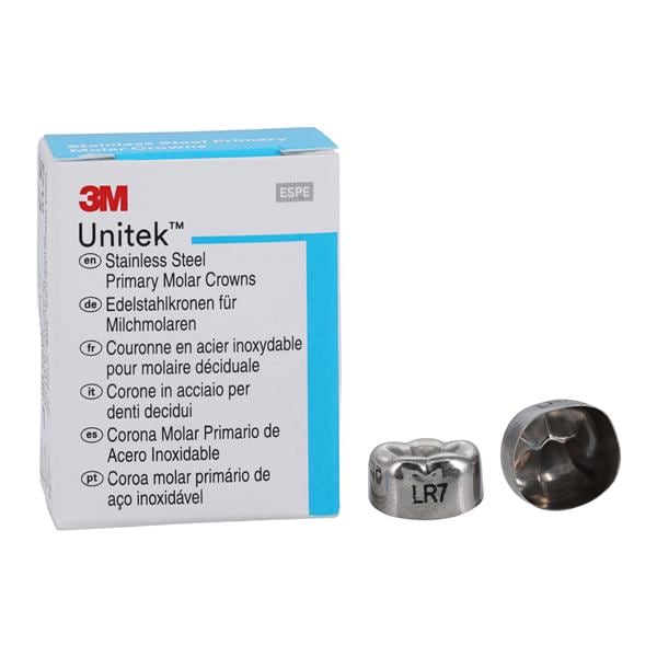 3M™ Unitek™ Stainless Steel Crowns Size 7 2nd Prim LRM Replacement 5/Bx