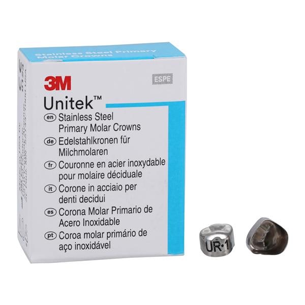 3M™ Unitek™ Stainless Steel Crowns Size 1 1st Pri URM Replacement Crowns 5/Bx