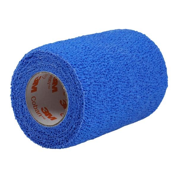 Coban Wrap Bandage Elastic 4"x5yd Blue Non-Sterile 18/Ca