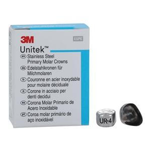 3M™ Unitek™ Stainless Steel Crowns Size 4 1st Pri URM Replacement Crowns 5/Bx