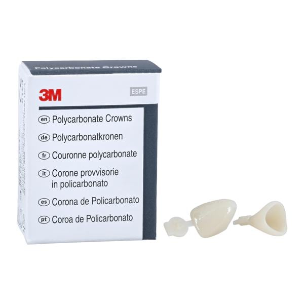 3M™ Polycarbonate Crowns Size 14 Upper Right Central Replacement Crowns 5/Bx