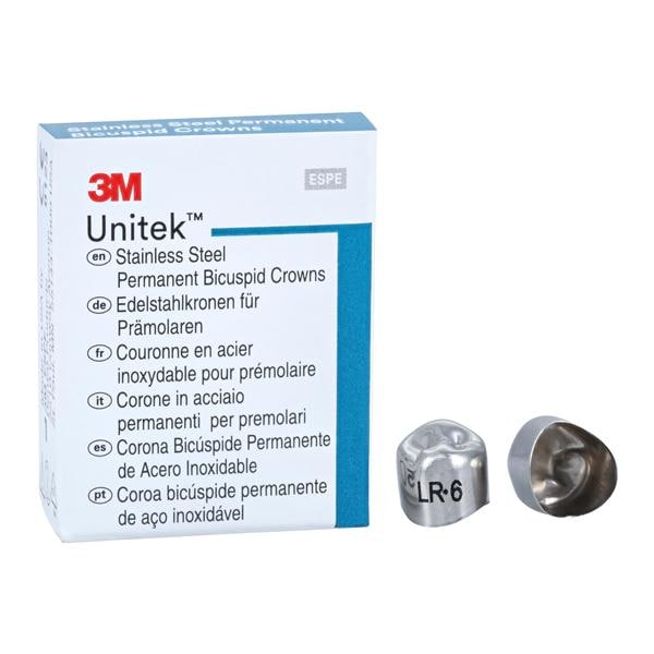 3M™ Unitek™ Stainless Steel Crowns Size 6 1st Perm LRB Replacement Crowns 5/Bx