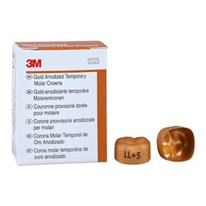 3M™ Unitek™ Gold Anodized Crowns Size 5 2nd LLM Replacement Crowns 5/Bx