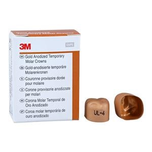 3M™ Unitek™ Gold Anodized Crowns Size 4 1st ULM Replacement Crowns 5/Bx