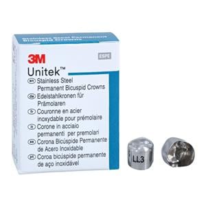 3M™ Unitek™ Stainless Steel Crowns Size 3 2nd Perm LLB Replacement Crowns 5/Bx