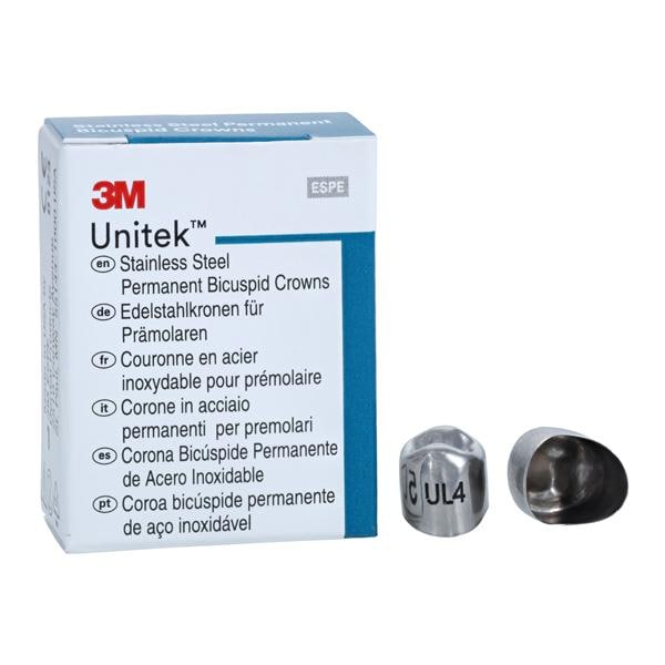 3M™ Unitek™ Stainless Steel Crowns Size 4 1st Perm ULB Replacement Crowns 5/Bx