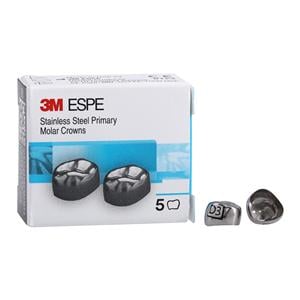 3M™ Stainless Steel Crowns Size DUR3 1st Pri URM Replacement 5/Bx