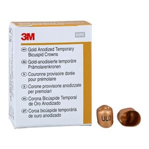 3M™ Unitek™ Gold Anodized Crowns Size 0 1st ULB Replacement Crowns 5/Bx