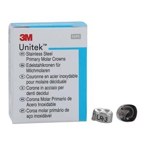 3M™ Unitek™ Stainless Steel Crowns Size 3 1st Pri LRM Replacement Crowns 5/Bx