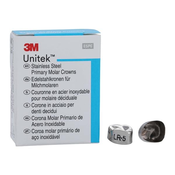 3M™ Unitek™ Stainless Steel Crowns 5 1st Pri LRM Replacement 5/Bx