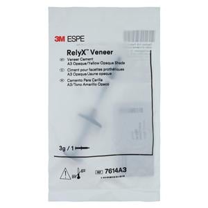 3M RelyX Veneer Resin Cement A3 / Opaque / Yellow 3 Gm Syringe Refill 3gm/Ea