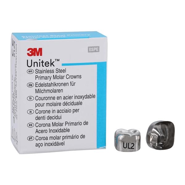 3M™ Unitek™ Stainless Steel Crowns Size 2 2nd Prim ULM Replacement Crowns 5/Bx