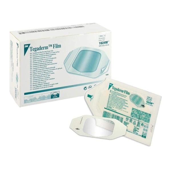 Tegaderm Film Frame Style Dressing 2-3/8x2-3/4" Sterile Adhesive Adherent Trans