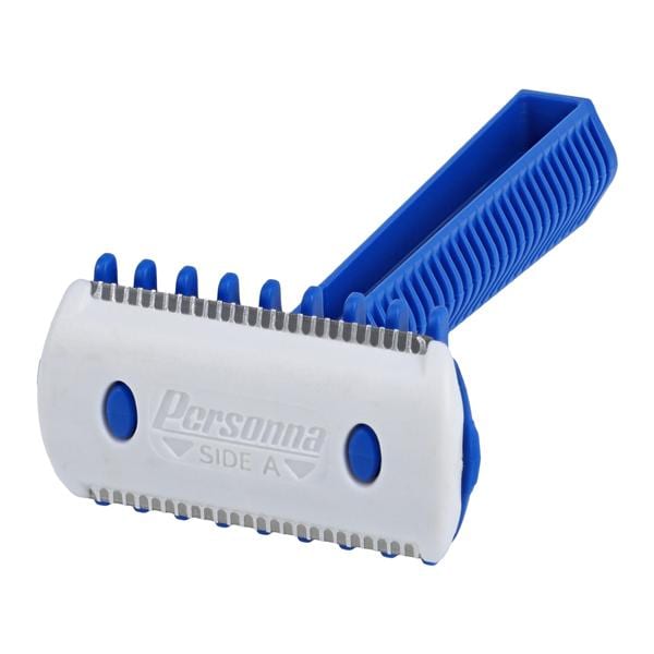 DermaGard Shave Prep Razor Double Edge Blue Disposable 100/Bx, 10 BX/CA