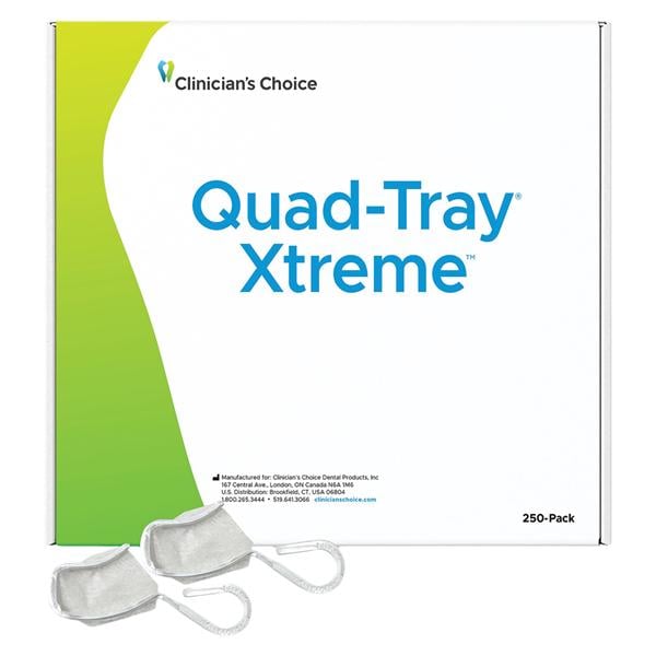 Quad-Tray Xtreme Bite Trays Full Quadrant Dual Arch 250/Bx