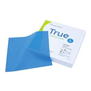 True Dental Dam Latex Rubber Dam 5 in x 5 in Heavy Gauge Blu Unflvr Unscnt 52/Bx