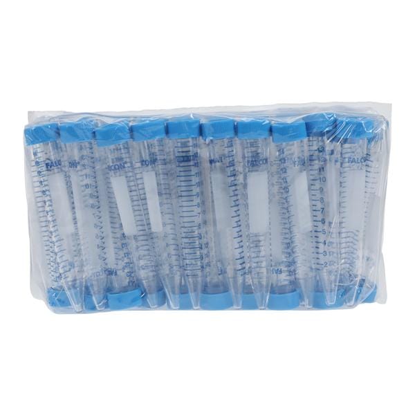 Falcon Centrifuge Tube Polystyrene 15mL 17x120mm Sterile 50/Pk