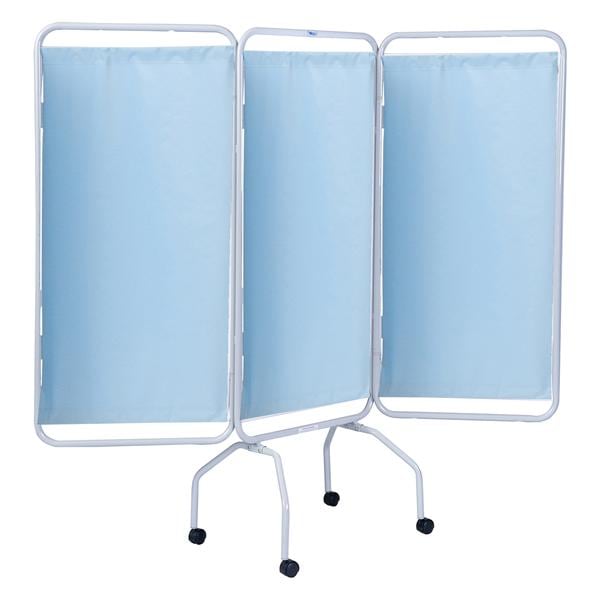 Privacy Screen Steel 3 Panel Light Blue Ea