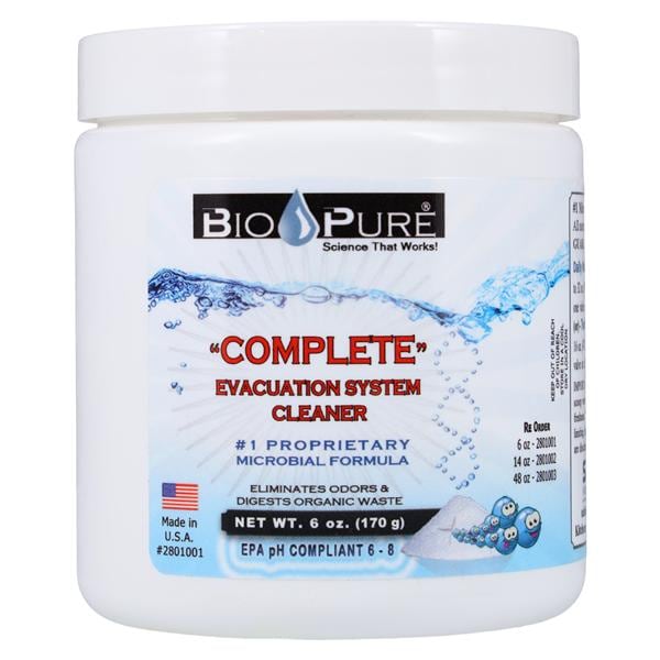 Bio-Pure Evacuation Maintenance Cleaner Powder 6 oz Ea, 12 EA/CA