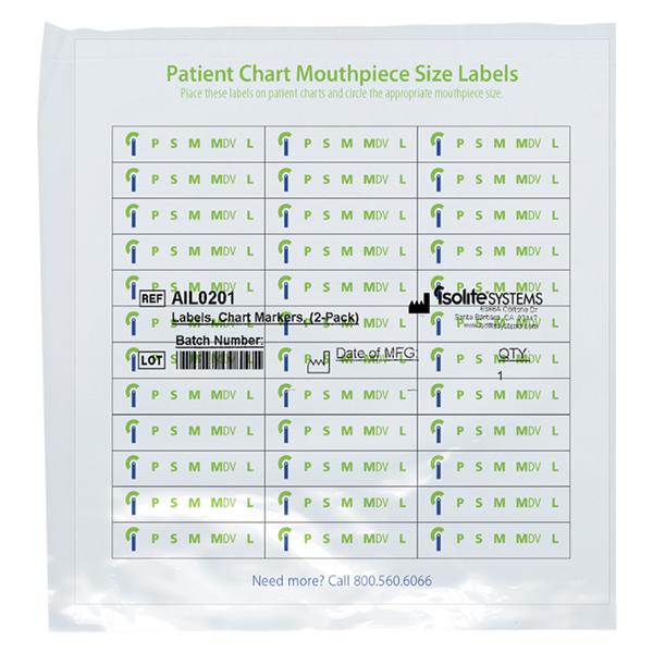 Isolite / Isodry / Isovac Patient Chart Labels 2/Pk