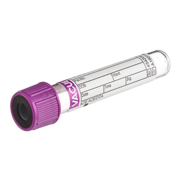 Vacuette Venous Blood Collection Tube Lavender/Black Std 4mL Pl-Cp Plstc 50/Pk