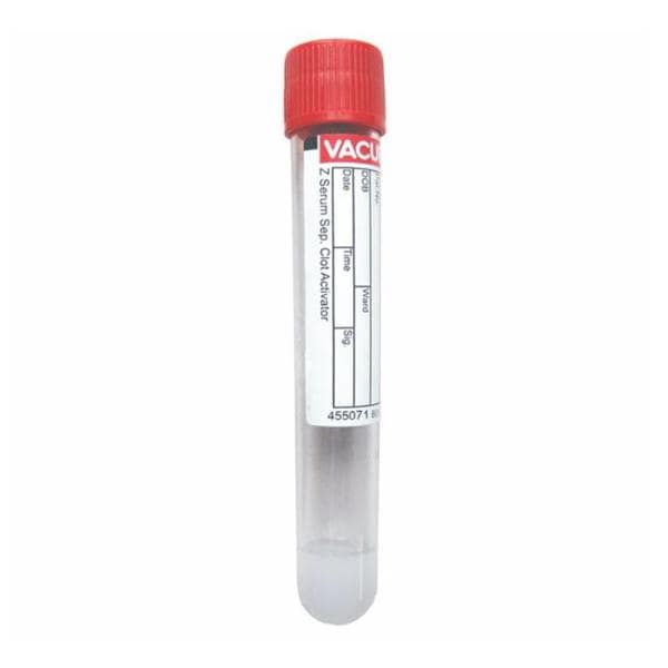 Vacuette Venous Blood Collection Tube Red/Yellow Standard 8ml Pl-Cp Plstc 50/Pk