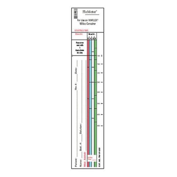 Removable IV Label 1.5 in x 10.5 in For 1000 ml Baxter/Viaflex Paper 1000/Bx