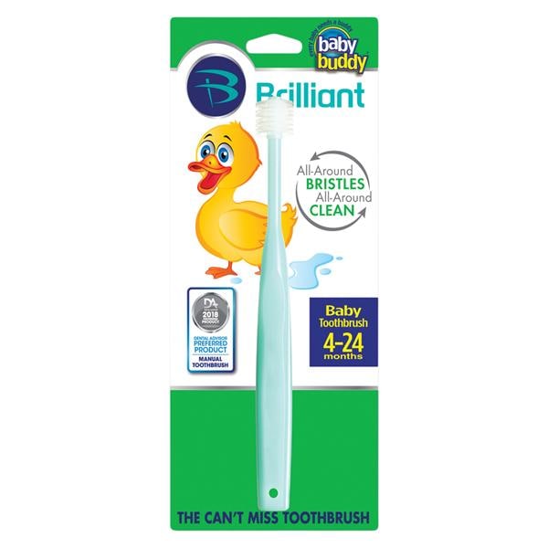 Baby Buddy Brilliant Toothbrush Green 4-24 Months Ea