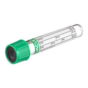 Vacuette Venous Blood Collection Tube Green/Black 4mL Pull Cap PET 50/Pk