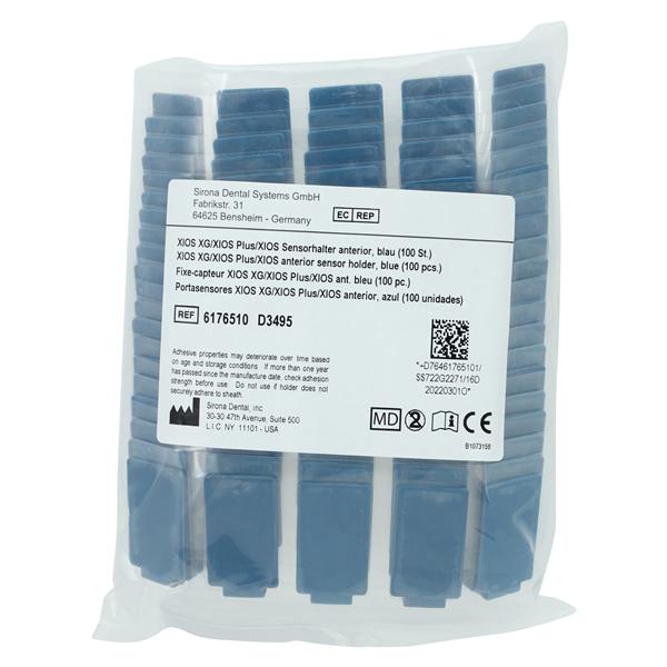 XIOS PLUS Sensor Holder Anterior Blue 100/Pk