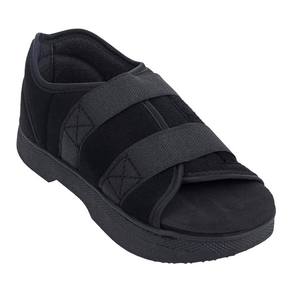 Softie Post-Op Shoe Poly-Cotton Blend/Tricot Foam Black Small Women 4-6